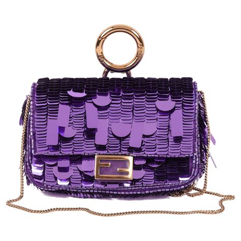 fendi nano baguette purple|Fendi baguette mini bag.